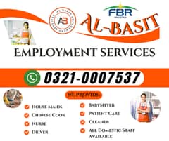 Baby Sitter Maids / House Maids / cook / House chef / maid available