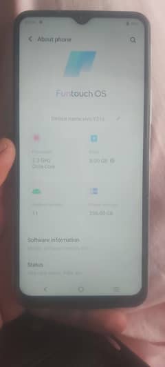 vivo y21s 8GB/256GB condition 8/10