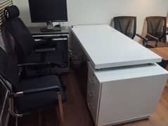 Executive Table Color White & GRey 5x3.5 Feet
