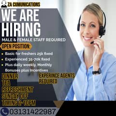 Staff Required || CSR Required || Jobs in Lahore || Urgent Hiring