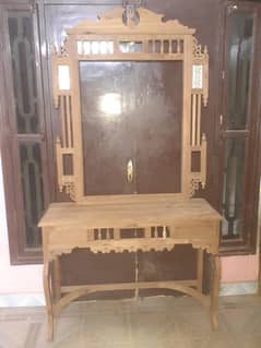 Console and mirror set.