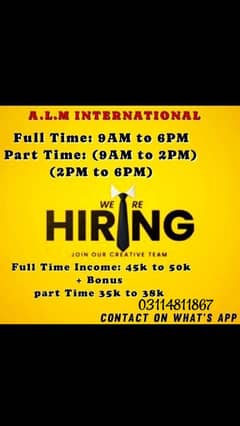 GOLDEN OPPORTUNITY FOR MALE / FEMALES AND STUDENTS