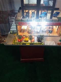 diorama car showroom model