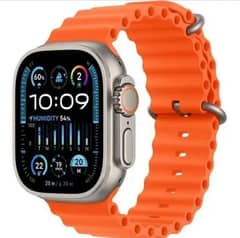 orange digital watch