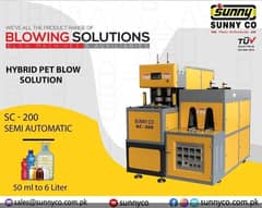 FULL SETUP SC 200 2 CAVITY SEMI AUTO BLOW MOLDING MACHINE