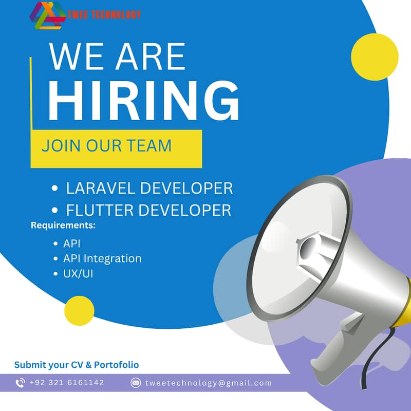 Hiring Laravel & Flutter Developer – Full Stack Mobile & Web App Exper 0