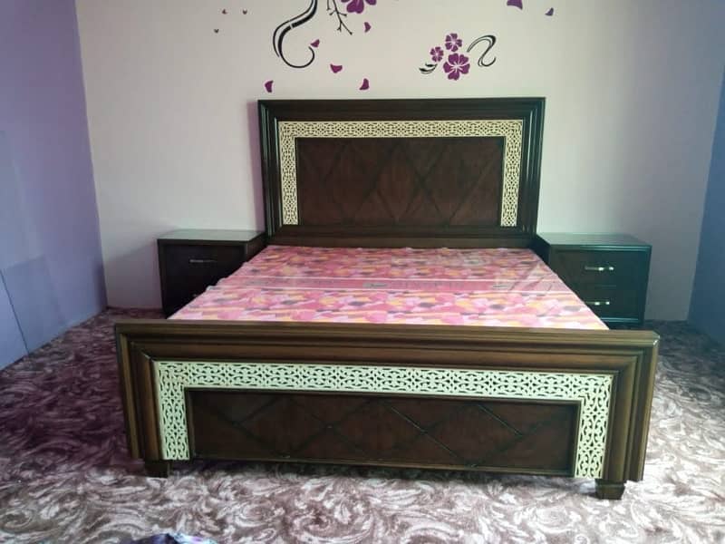 king Size bed set with dressing and side tables. 1