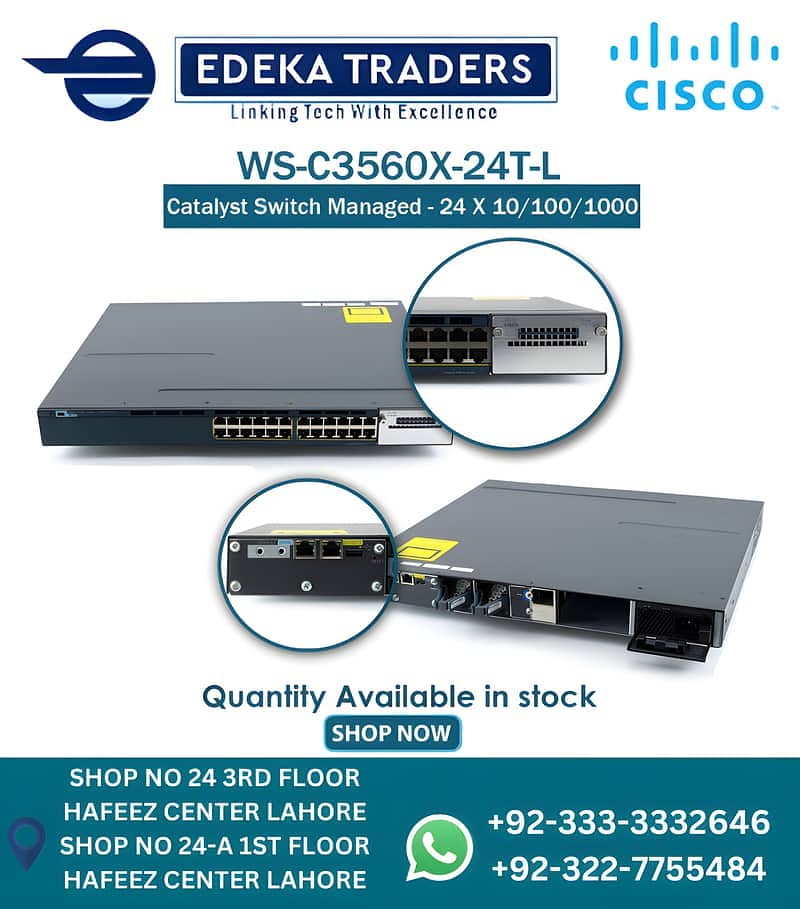  Cisco Catalyst 3560G – 24-Port Gigabit Networking Switch | Layer 3 0