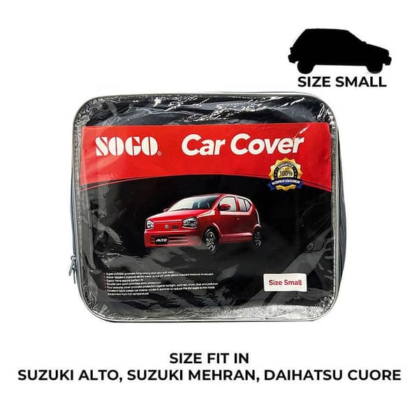Sogo High Quality Non Woven Scratchproof Top Cover - Size in Small, Medium, Large, SUV ( All Car Model Wise Size Mention in Description)
