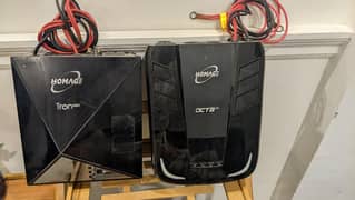 Two Homage Solar Inverter UPS 1000 watts 12v Single battery