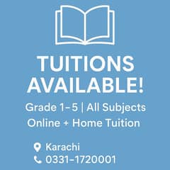 Home Tuition | Online & In-Person | Grade 1–5
