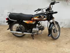 Honda CD-70 Bike Model 2022 Karachi Number