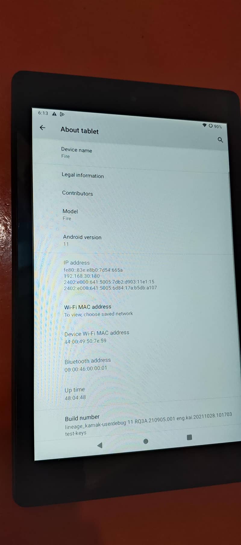 amazon tablet android version 11 4