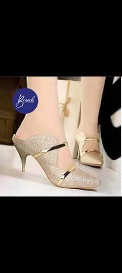 Beautiful glitter golden  dual strip with golden heel