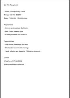 Receptionist