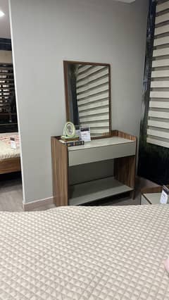 Interwood Bed with side tables and dresser