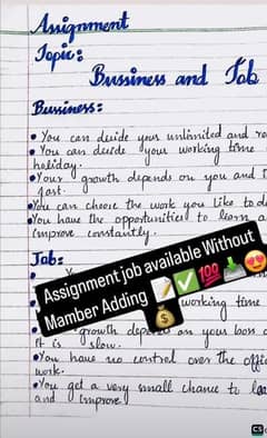 AIOU Hand Writing Assignment Job Available