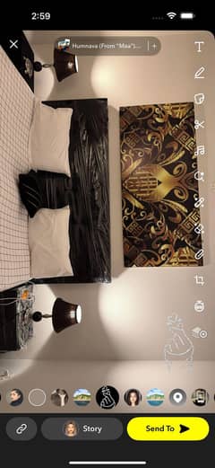 double bed + mattress side table sesha set