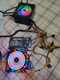 Motherboard+Processor+Ram+RGB cooler+Power supply