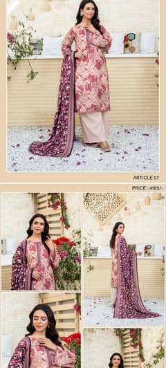 Most trending 3 piece design on lwan in holesale price