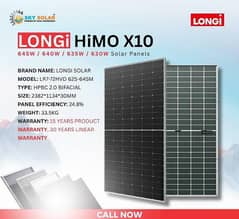 Longi HIMO x10 645W bifacial/Monoficial panels/jinko 585W/Canadian710W