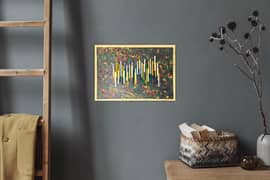 abstract art with mirror work painting