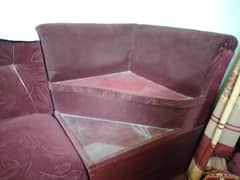 6 seater sofa set with center table and side corner
