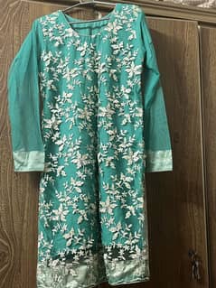 Teal blue formal dress