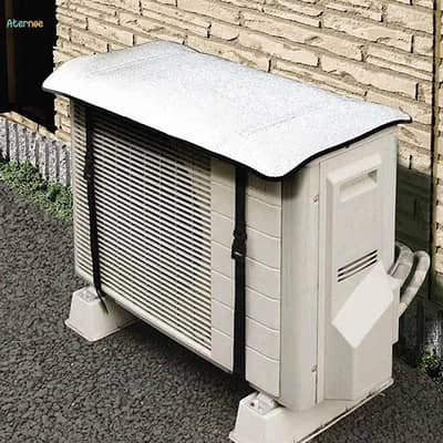 2 Pcs Of AC Outdoor Unit Protector Heat Insulation Sunlight Shade