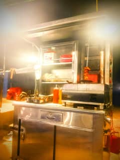 shawarma counter for sell with 3 burners working