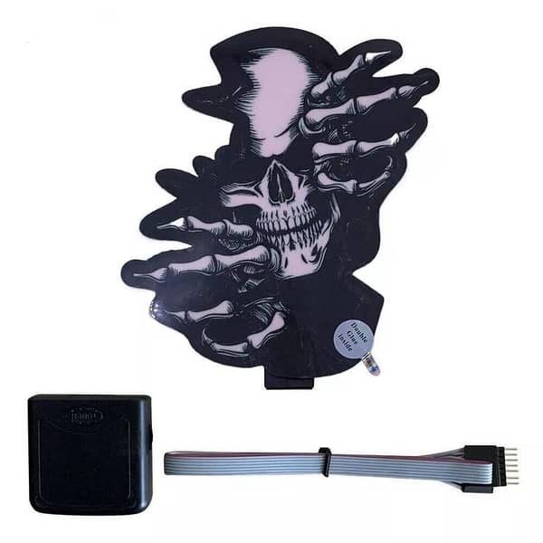 DEVIL SKULL LED Car Window Sticker for Windshield - Electric Safety Decor - 1 Pc