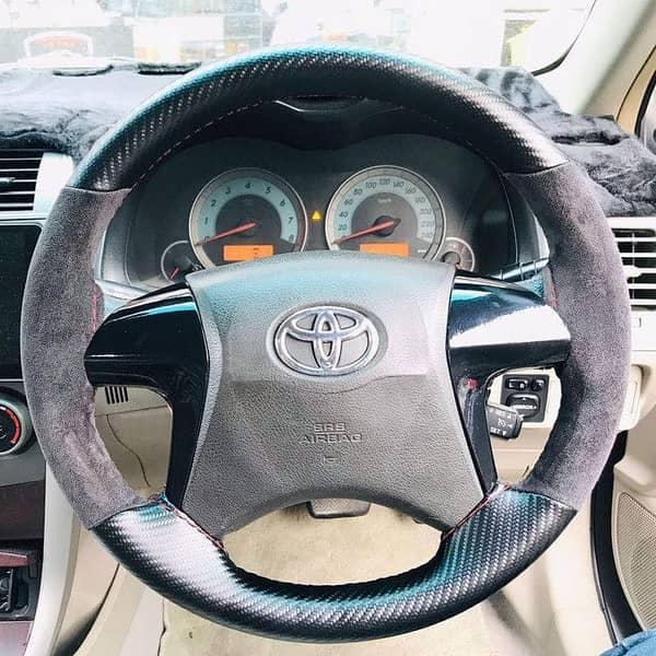 Top Suede and Matt Carbon Fiber Steering Wheel Cover by Hand Sewing - 1 Piece