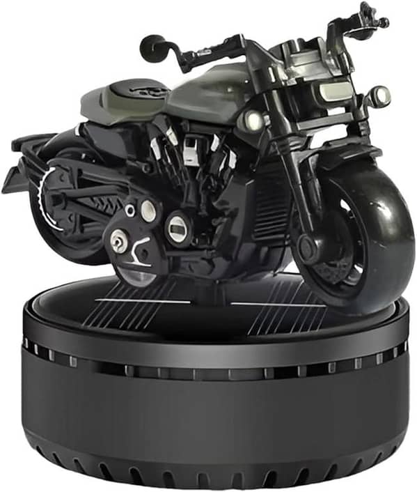 Harley Universal Solar-Powered Car Perfume Air Freshener with 360° Rotation (Grey)