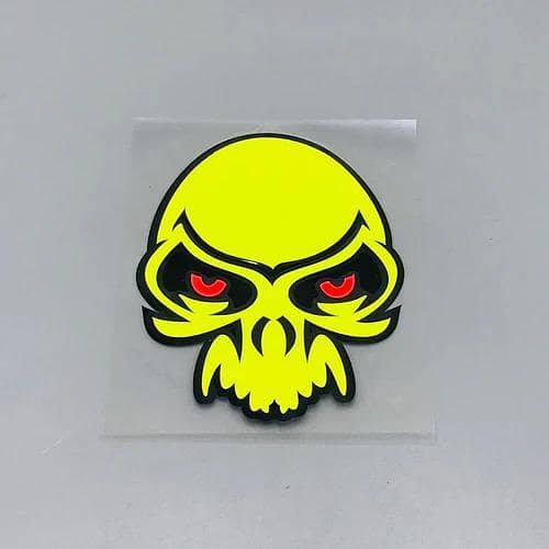 Custom Embossed Skull Head Sticker Sheet for Cars and Bikes - Premium Quality