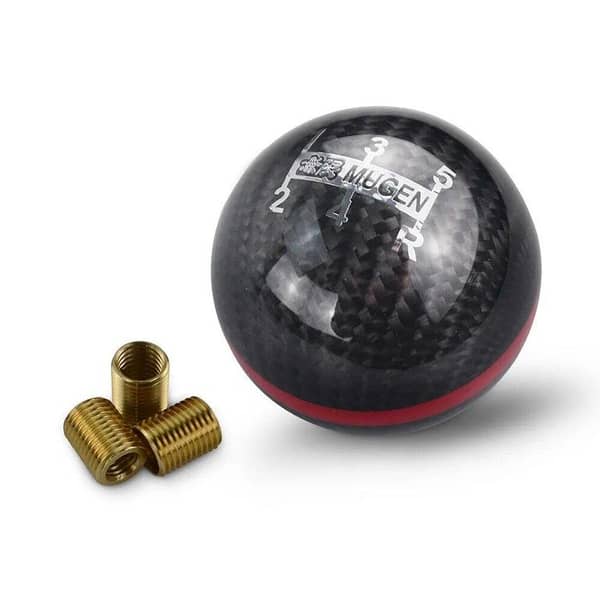 Universal Mugen 5-Speed Carbon Fiber Gear Shift Knob for Manual Transmissions (Black)