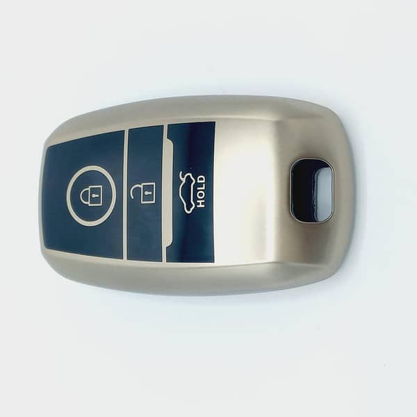 TPU Key Cover for Kia Sportage, Stonic, and Sorento - GUN Metallic