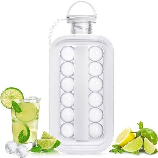 Portable 2-in-1 Ice Ball Maker and Ice Cube Tray