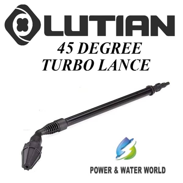 LUTIAN 45 Degree Turbo Rotating Dirt Blaster Lance Attachment for High Pressure Washers