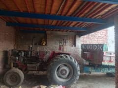 massey ferguson 265 tracker and trailers with front blade