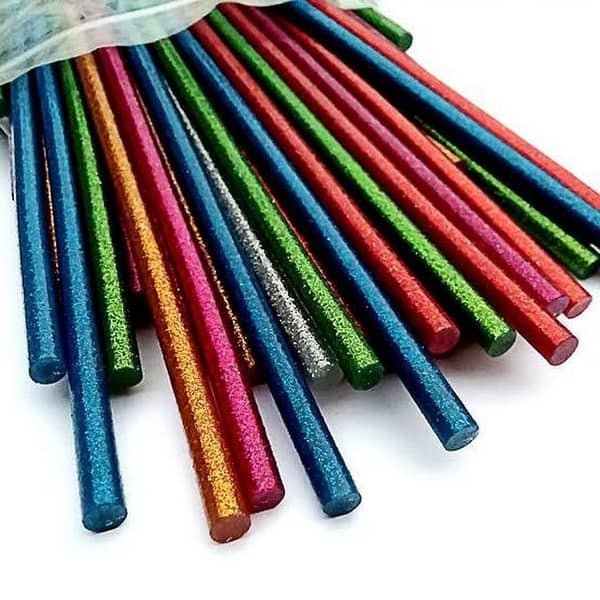 Hot Glue Gun Glitter Sticks - 7mm Thick, Pack of 12