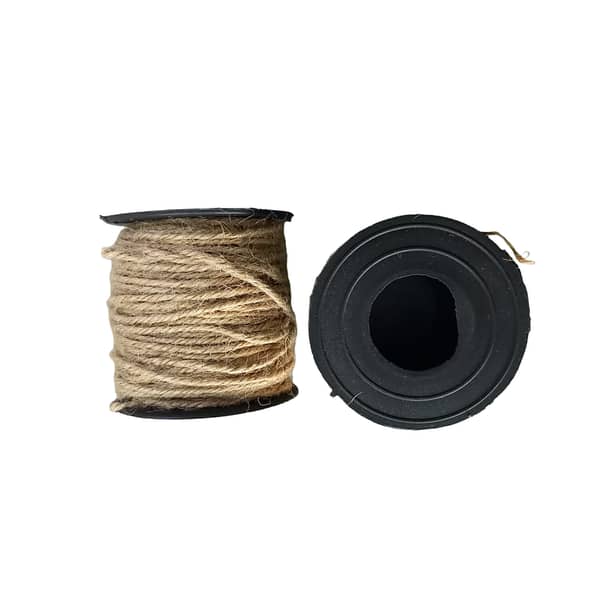 Set of 2 Thin Brown Jute Rope for Crafting and Gardening