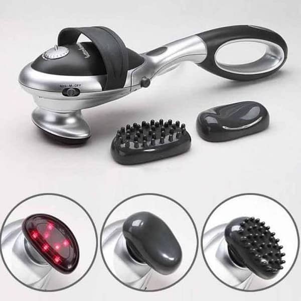 2 in 1 Handheld and Back Body Electric Infrared Heat Massager Percussion Wand