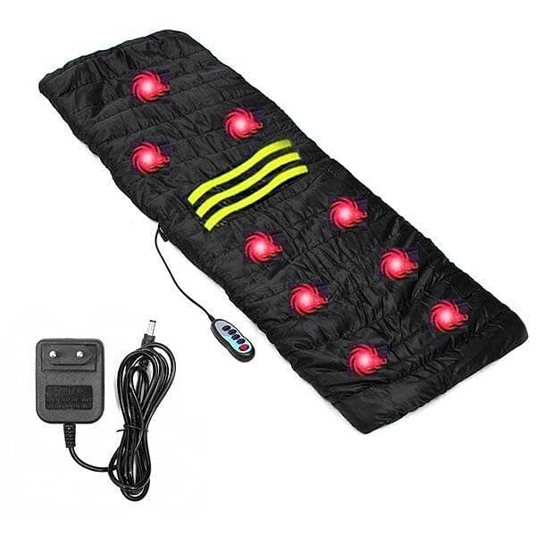 Vibrating Massage Mat with 9 Motors and Soothing Heat