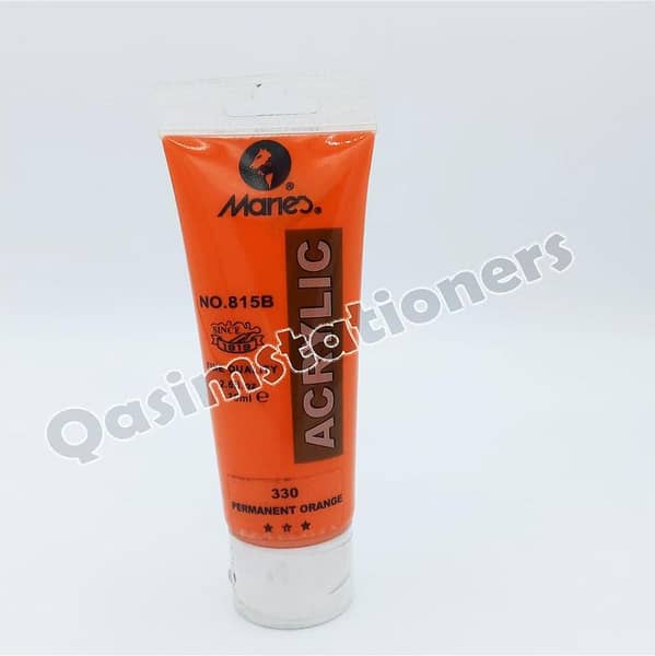 Marie's 75ml Acrylic Paint Tubes - 330 Permanent Orange