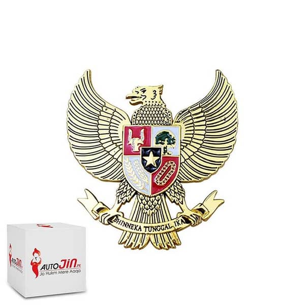 Bhinneka Tunggal Ika Eagle Emblem in Gold