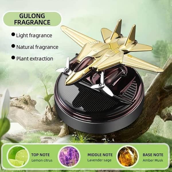 Bushineco F-16 Jet Solar Car Fragrance - Gold