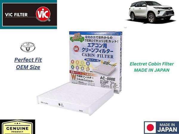 VIC Cabin Filter for Toyota Fortuner Ledgender 2016-2024 – Made in Japan