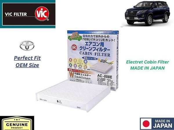 VIC Cabin Filter for Toyota Fortuner 2016-2024 - Made in Japan