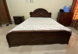 Wooden Bed With Matress