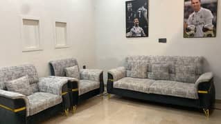5 seater grey molty foam sofa set